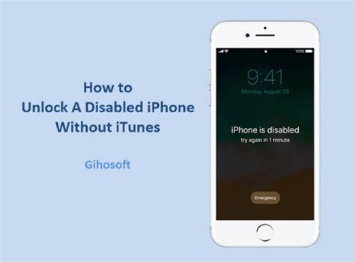 How do you unlock a disabled iPhone without iTunes?