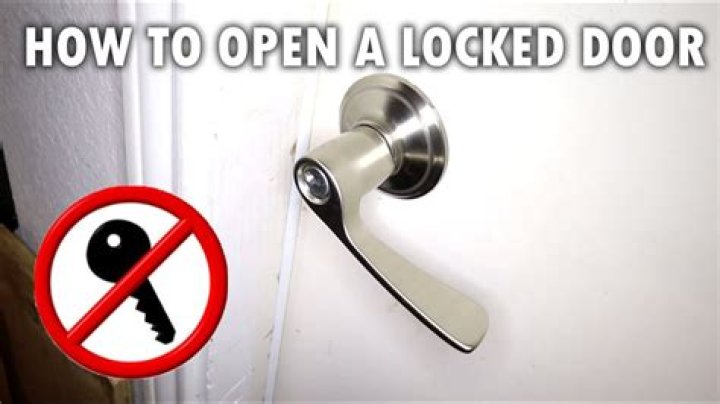 How do you unlock a door without a key from the outside?