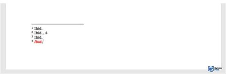How do you use Ibid?