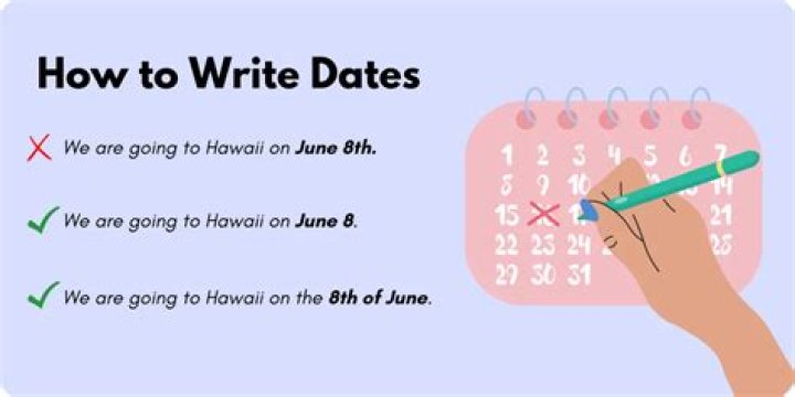 How do you write multiple dates in a sentence?