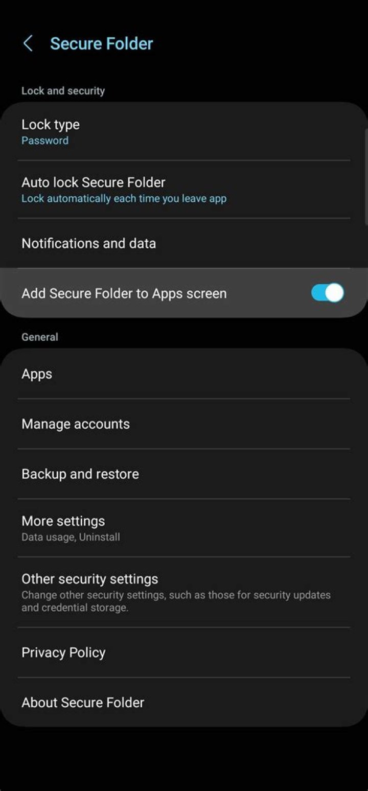 How does Secure Folder work on Android?