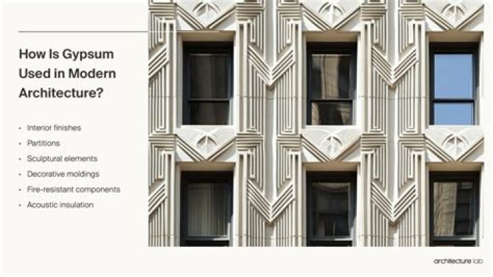 How is gypsum used in building?