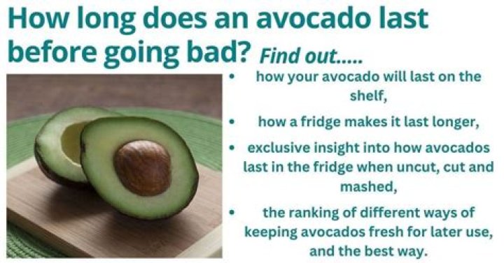 How long does avocado last in the fridge?