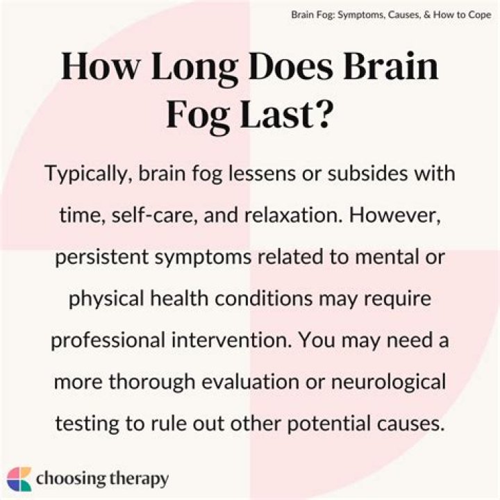 How long does brain fog last after stroke?