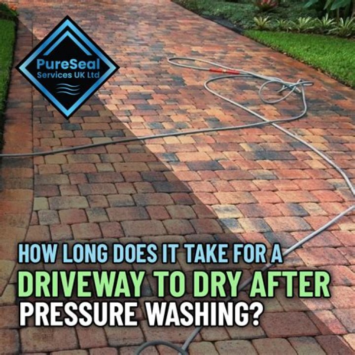 How long does it take brick to dry after pressure washing?