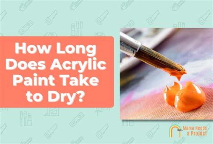 How long does it take for acrylic paint to cure?