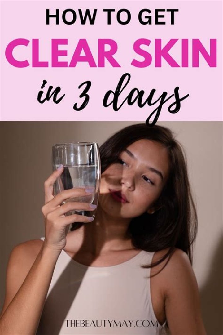 How long does it take for drinking water to clear skin?