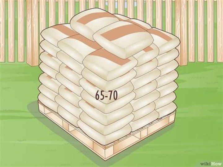 How many bags of potatoes are on a pallet?