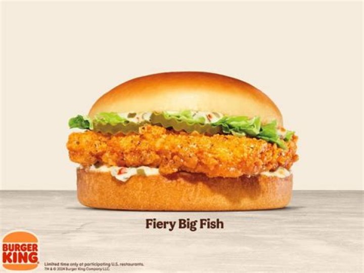 How many calories are in a Burger King fish sandwich and fries?