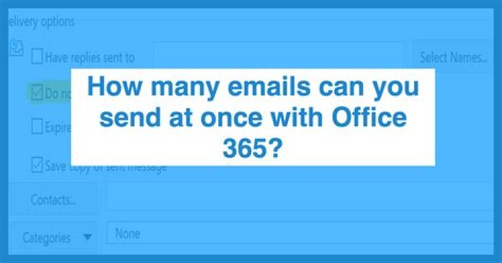 How many emails can you send at once with Office 365?