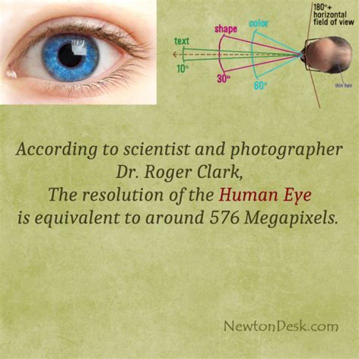 How many megapixels is human eye?