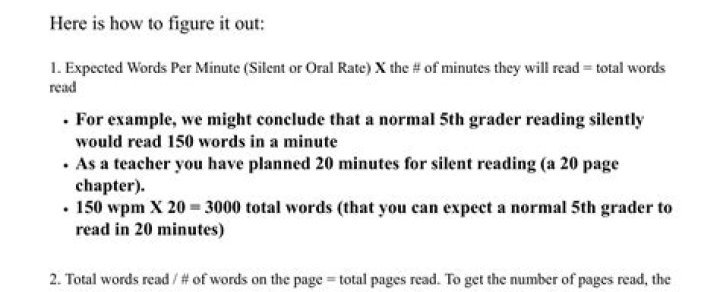 How many pages should a 5th grader read in 30 minutes?