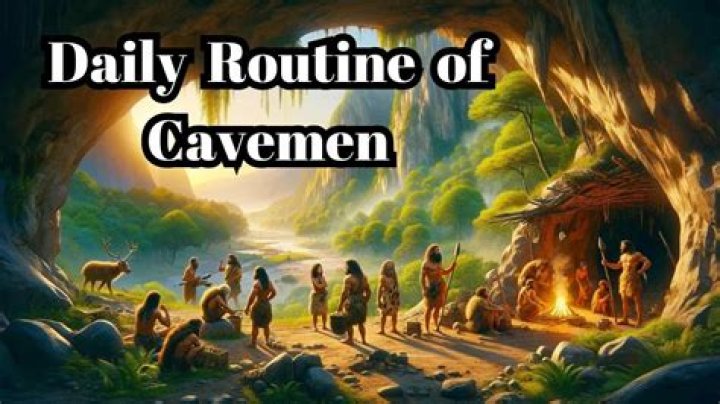 How many times a day did cavemen eat?