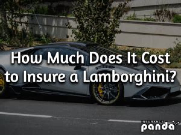 How much is it to insure a Lamborghini?