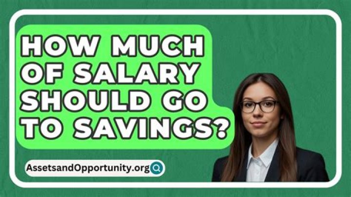 How much of salary should go to savings?