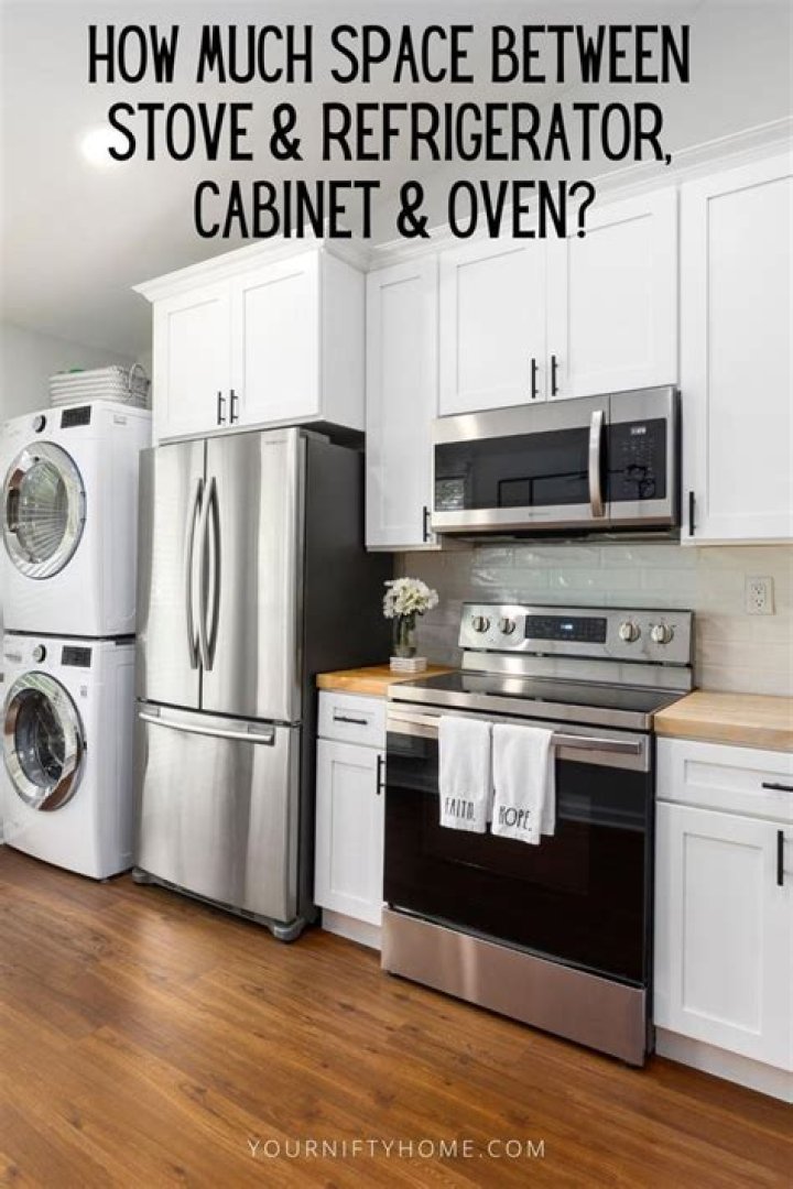 How much space is needed between refrigerator and dishwasher?