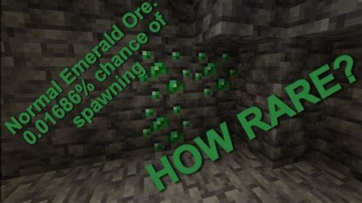 How rare is a emerald in Minecraft?
