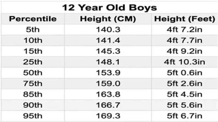 How tall is a average 12 year old in feet?