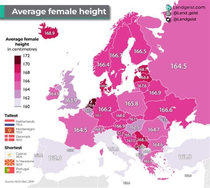 How tall is the average Dutch woman?