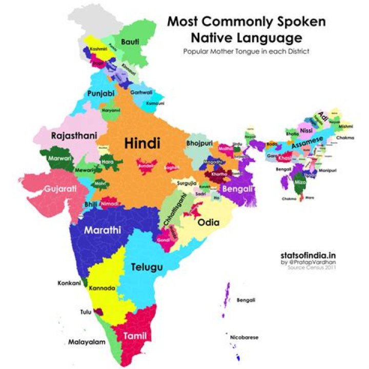 In which countries Hindi language is spoken?