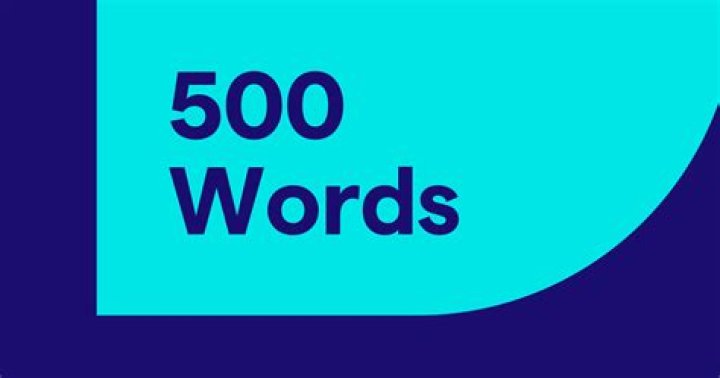 Is 500 words half a page?