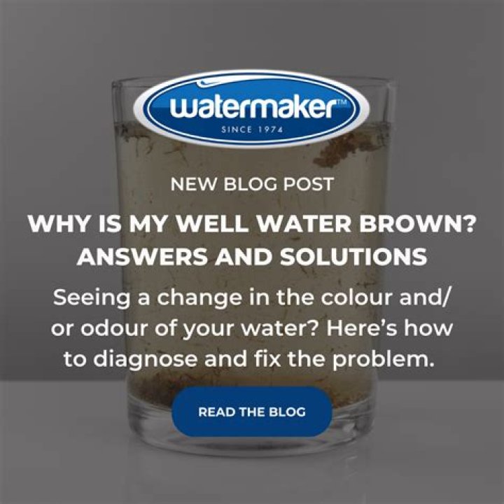 Is brown well water harmful?