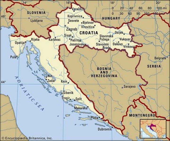 Is Croatia located near Russia?