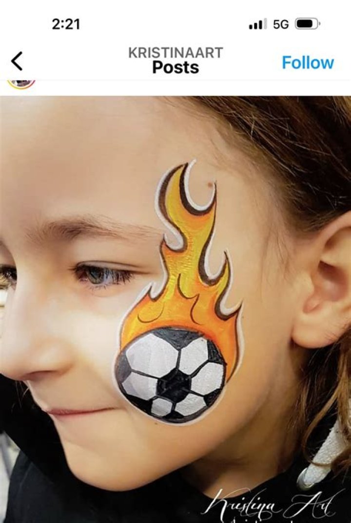Is face paint allowed in soccer?