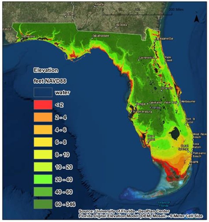 Is Florida land sinking?