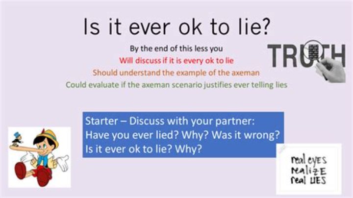 Is it ever OK to lie?