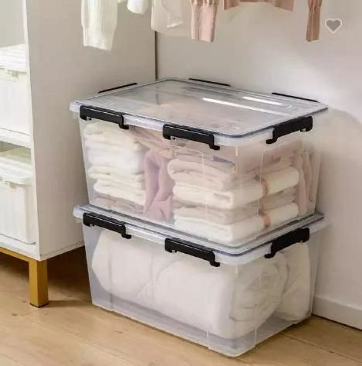 Is it OK to store clothes in plastic bins?