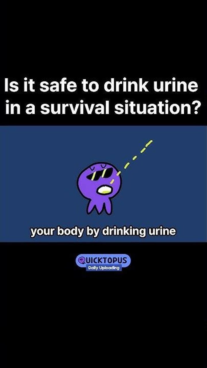 Is it safe to drink urine for survival?