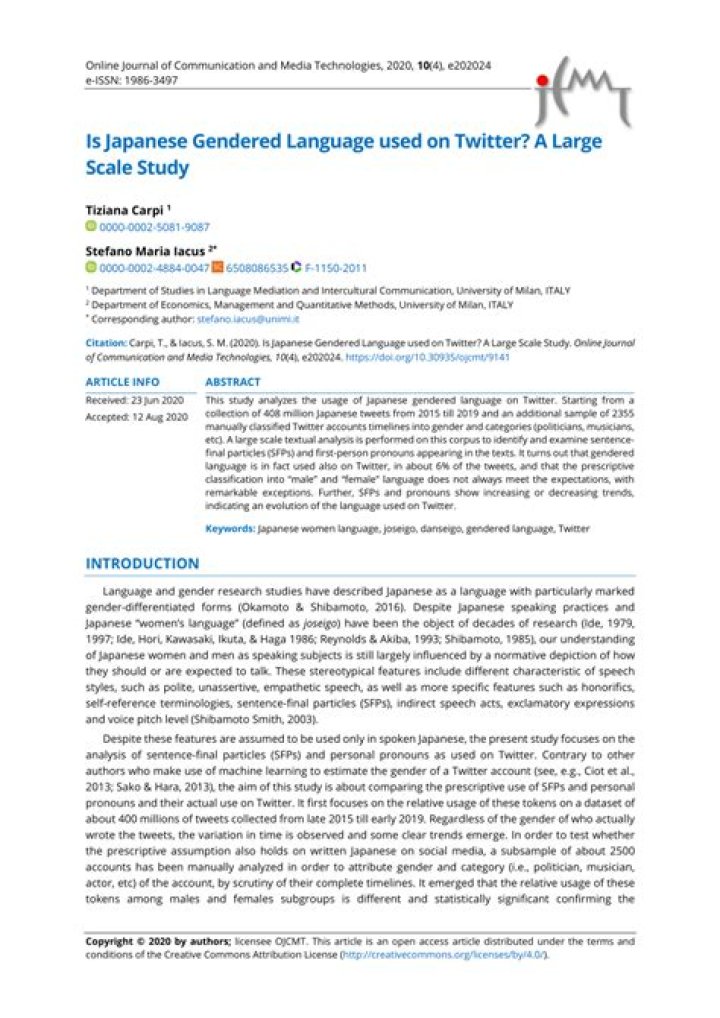 Is Japanese a gendered language?