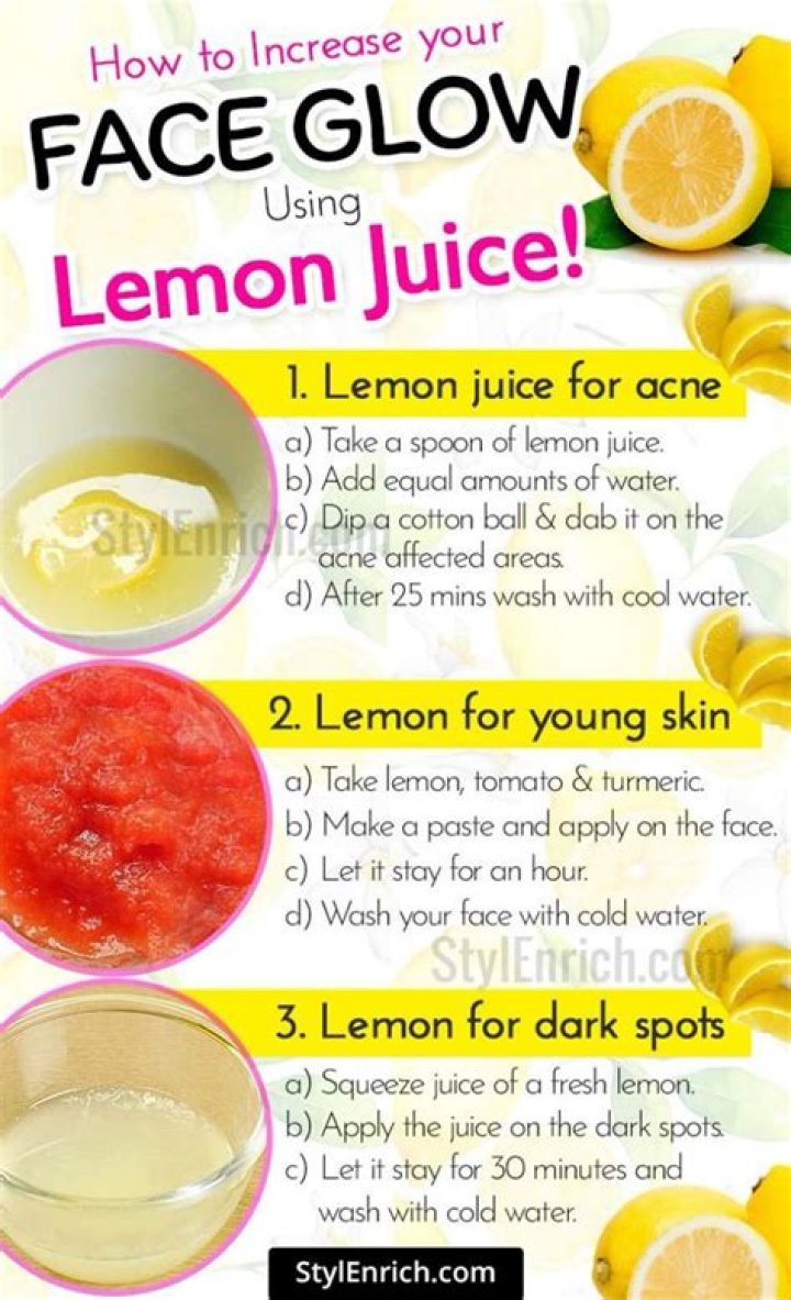 Is lemon good for your face?