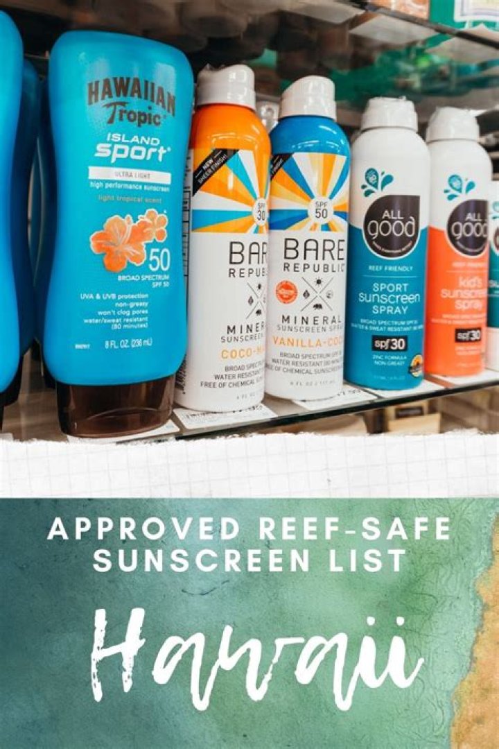 Is sunscreen banned in Hawaii?