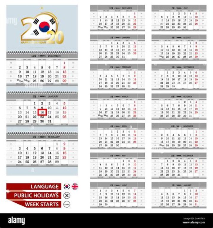 Is the Korean calendar different?