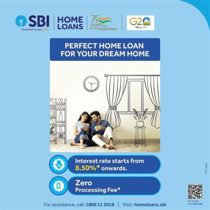 Is there any processing fee for SBI home loan?