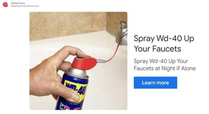 Is WD-40 good for faucets?