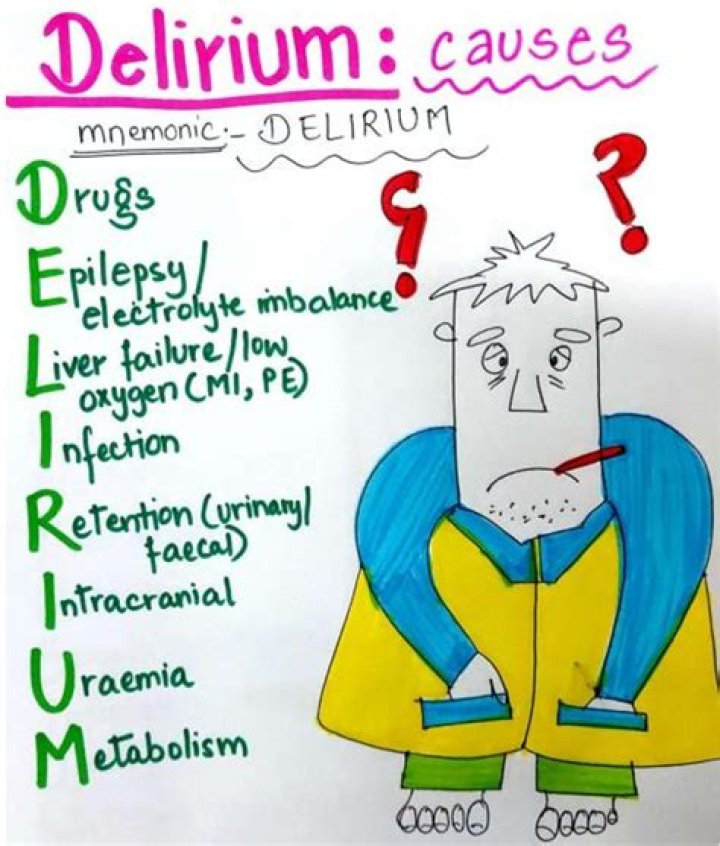 What are 3 causes of delirium?
