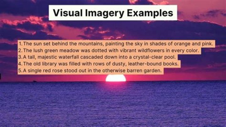 What are 5 examples of imagery?