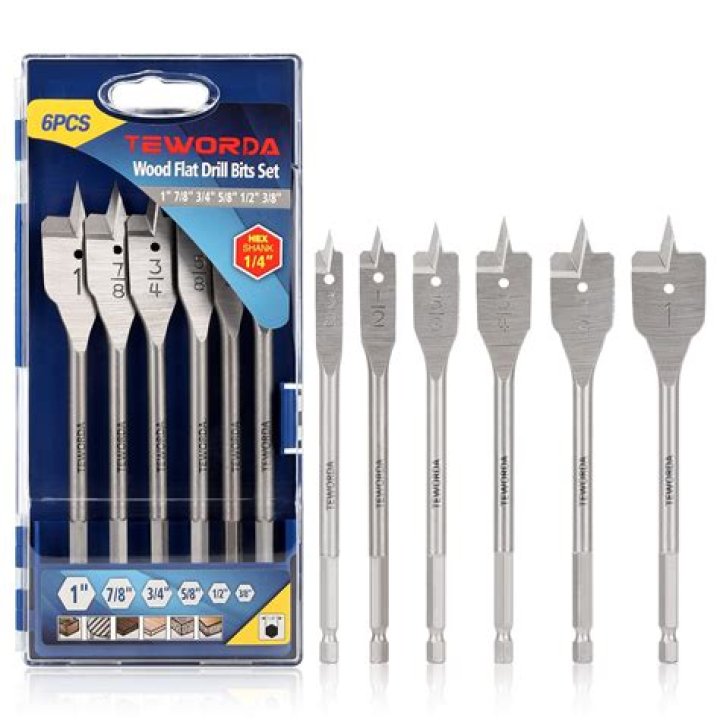 What are flat drill bits called?