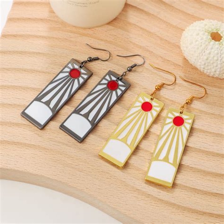 What are Tanjiro's earrings made of?