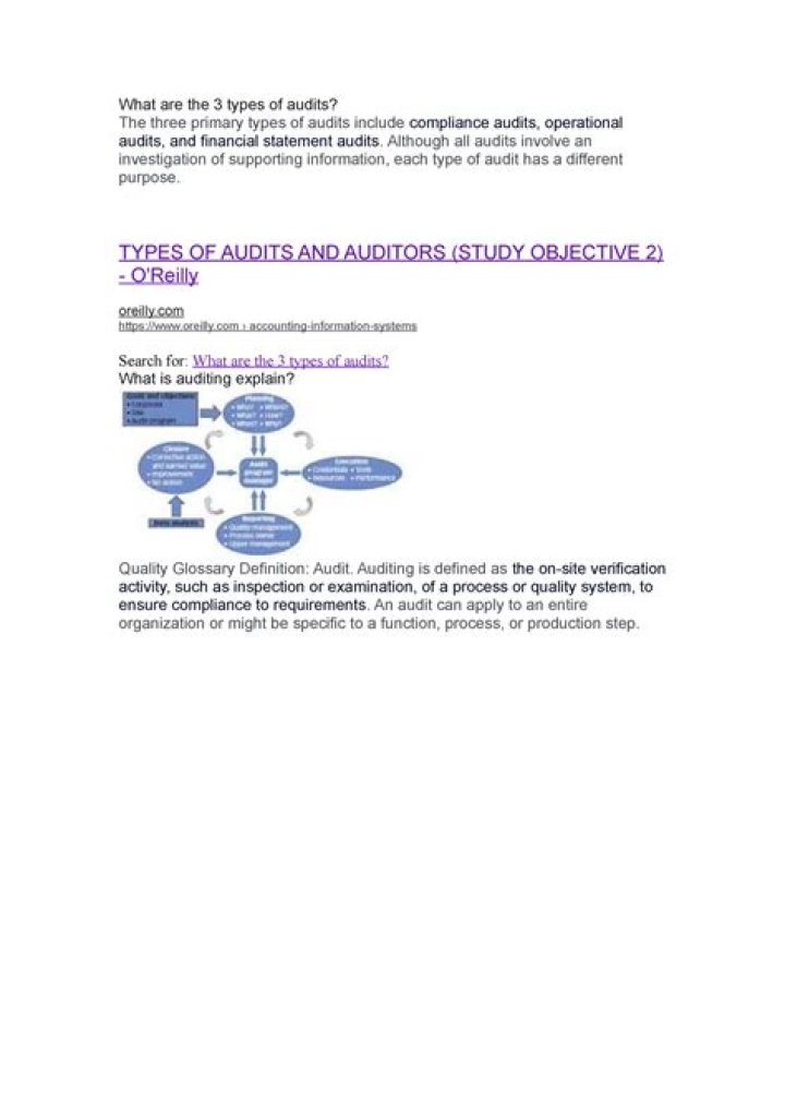 What are the 3 types of audits?