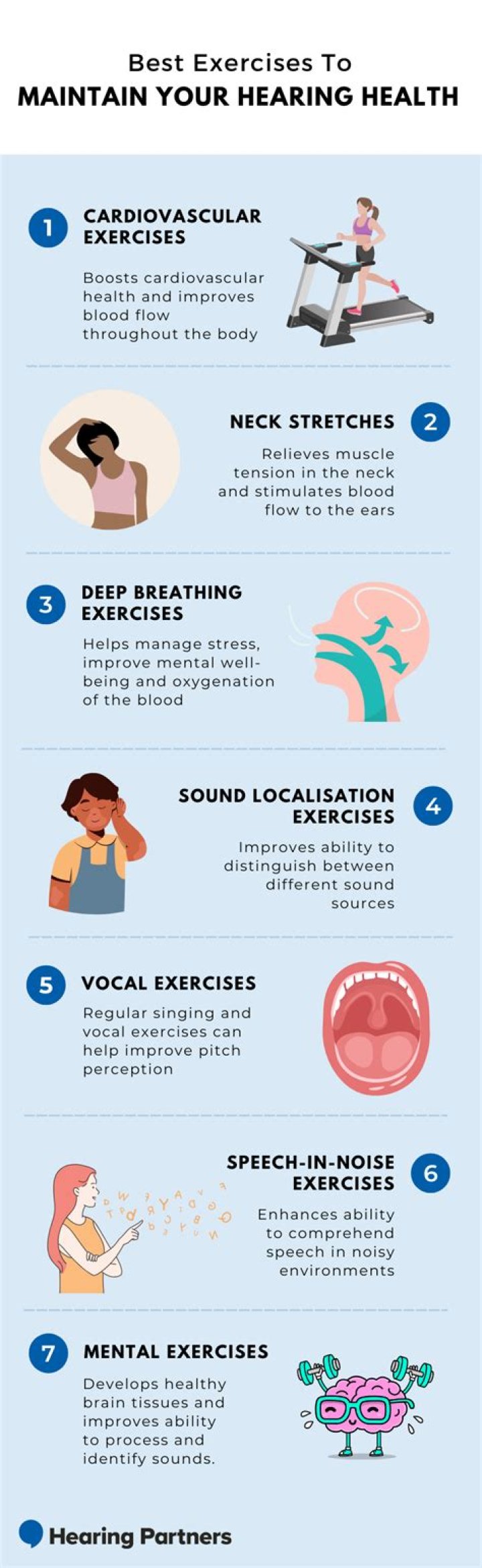 What are the best exercise for hearing loss?