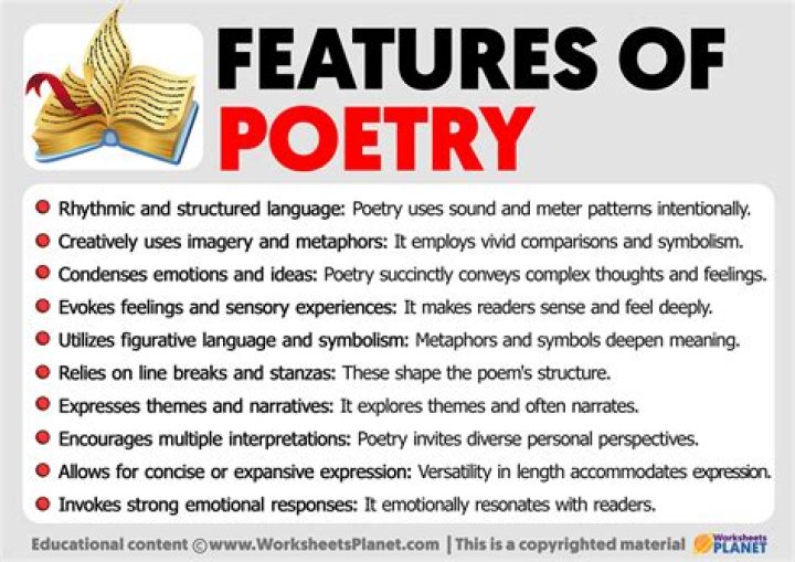 What are the features of poetry?