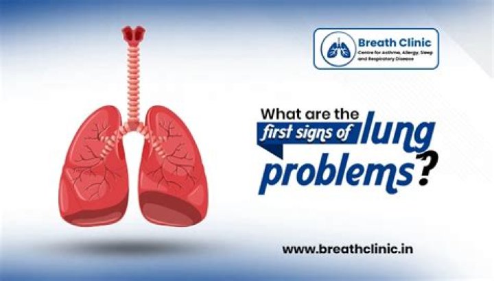 What are the first signs of lung problems?
