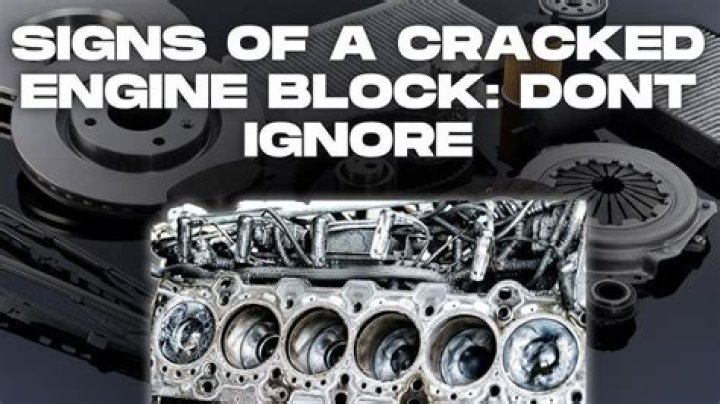 What are the signs of a cracked engine block?