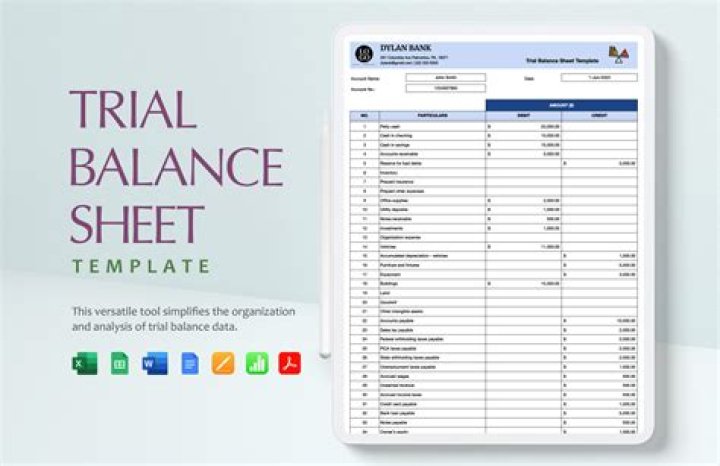 What are the steps in preparing a trial balance worksheet?