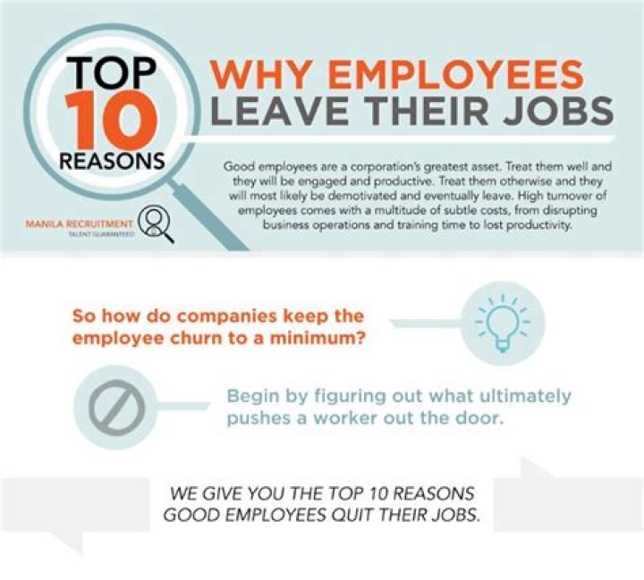 What are the top reasons employees leave their jobs?
