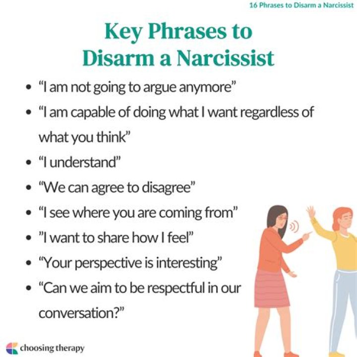What are things narcissists say in an argument?